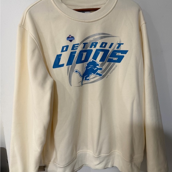 NFL Detroit Lions Cream Crewneck Sweater - Picture 2 of 3